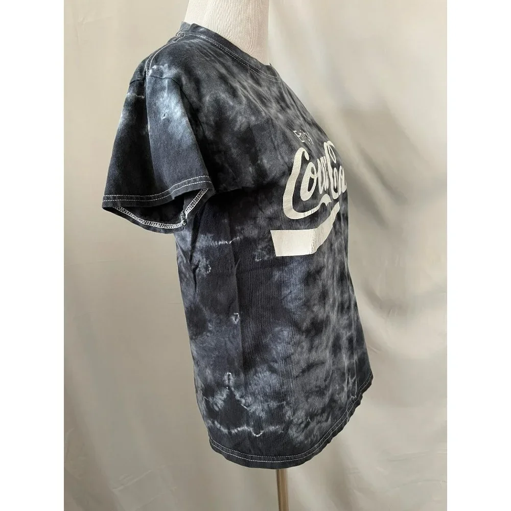 Coca Cola Blue/White Tie Dye Short Sleeve "Enjoy Coca Cola" T-Shirt - Picture 5 of 10